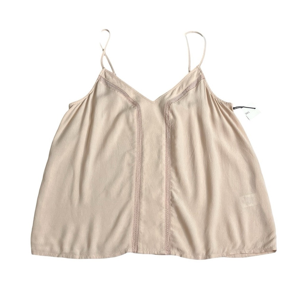 Treasure & Bond Cami Tank Top Womens M Pink Peach Eyelet Boho Coquette Beach